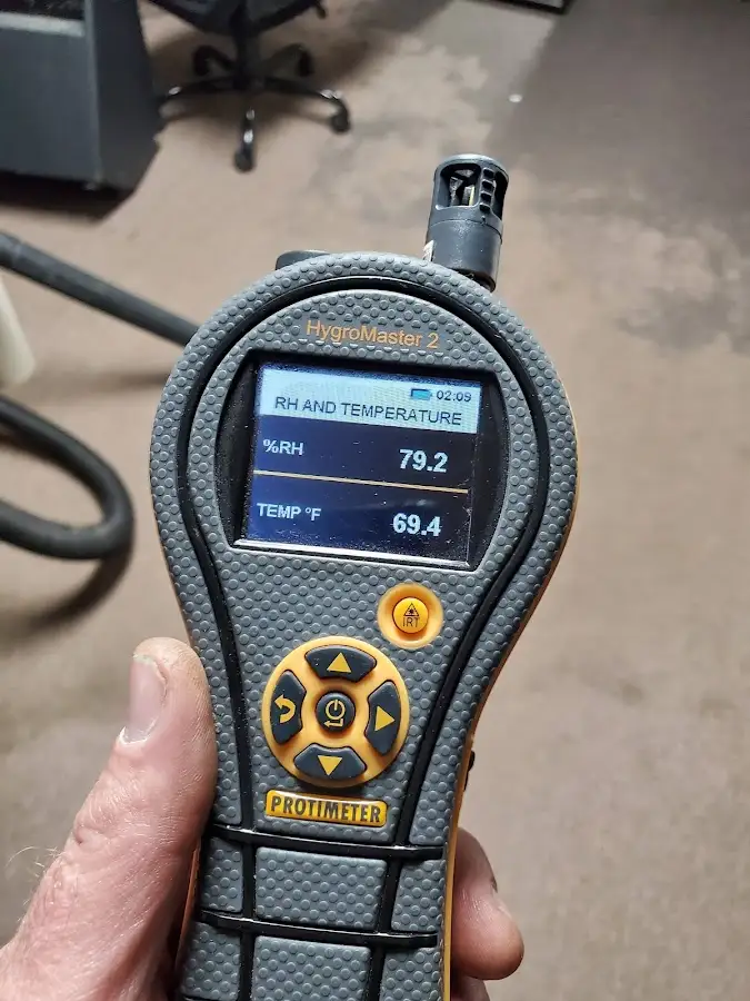 Moisture meter humidity assessment for Fire & Smoke Damage Restoration in Shelby